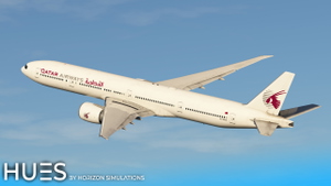 Qatar Airways A7-BOC "White retro" | PMDG 777-300ER thumbnail 2