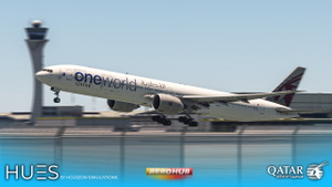 Qatar Airways OneWorld A7-BAA | PMDG 777-300ER thumbnail 5