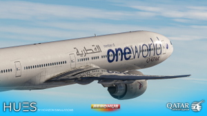 Qatar Airways OneWorld A7-BAA | PMDG 777-300ER thumbnail 6