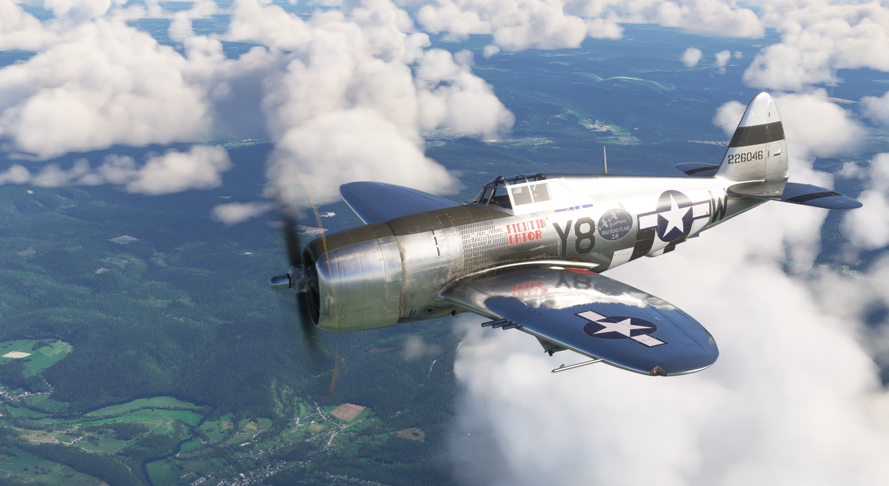Republic P-47D Razorback 404th FG Y8-W 