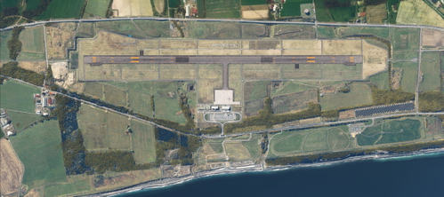 RJEB Monbetsu Airport DEM + Aerial image