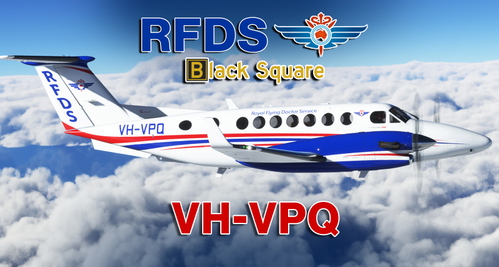 Royal Flying Doctor Service (RFDS) VH-VPQ (Australia) | Black Square Analog King Air B350 [4K]