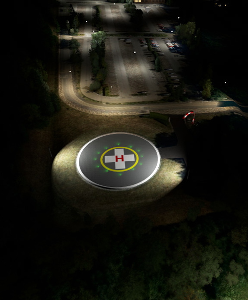 Royal Glamorgan hospital helipad