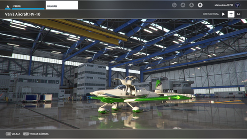 RV10 with green textures of VFR Simulations