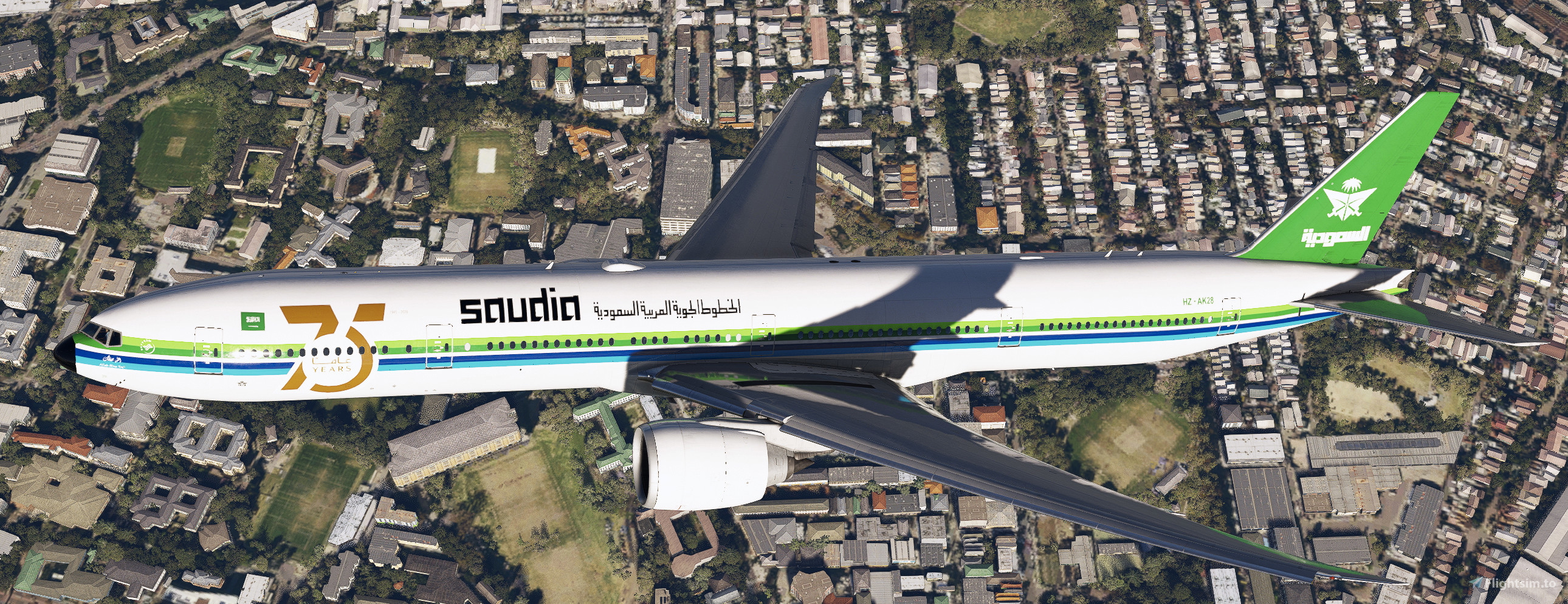 Saudi Arabian Airlines 75 Years (1945-2020) Retro B777-368ER