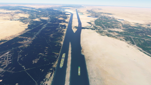 Suez Canal Ship Traffic