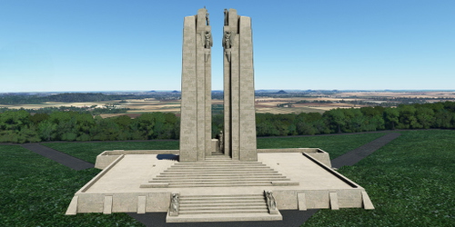 Ultralight Sightseeing - France - Canadian National Vimy Memorial - Les Terrils Jumeaux