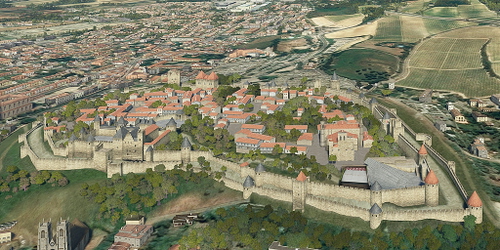 Ultralight Sightseeing - France - Carcassonne Citadel