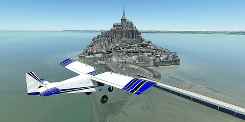 Ultralight Sightseeing - France - Mont Saint Michel