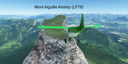 Ultralight Sightseeing - France - Downhill Airstrip to Steep Mont Aiguille Butte