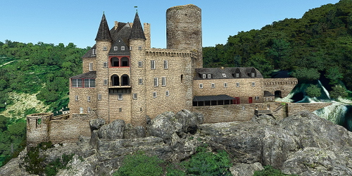Ultralight Sightseeing - Germany - St Goarshausen - Katz Castle