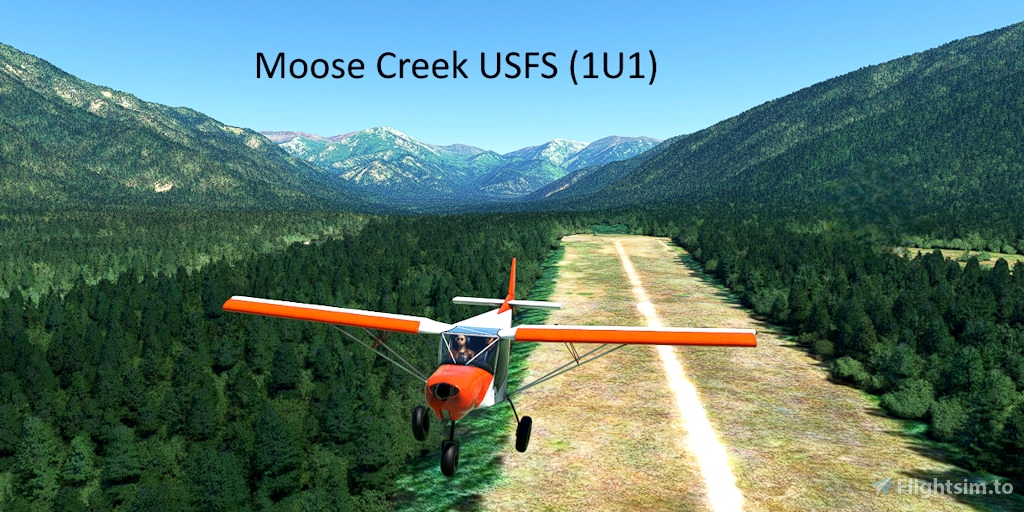 Ultralight Sightseeing - Idaho - Moose Creek to Running Creek Ranch per  Microsoft Flight Simulator