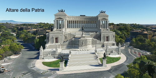 Ultralight Sightseeing - Italy - Rome - Colosseum - Altare della Patria - Vatican City