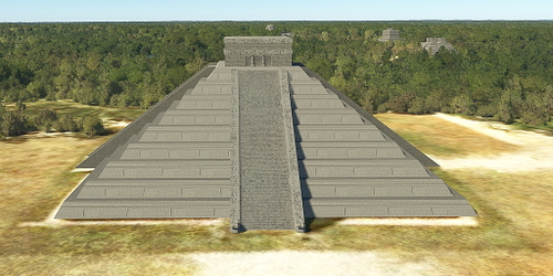 Ultralight Sightseeing - Mexico - Chichen Itza - Temple of Kukulcan