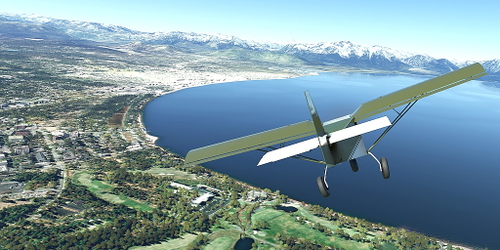 Ultralight Sightseeing - Nevada - Minden Airport to Lake Tahoe Airport