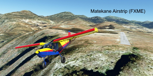 Ultralight Sightseeing - Lesotho - Matekane (1,600 foot cliff) to Nohonas