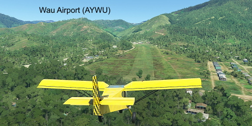 Ultralight Sightseeing - Papua New Guinea - Wau - Steep Runway