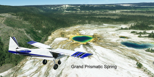 Ultralight Sightseeing - Wyoming - Old Faithful - Grand Prismatic Spring