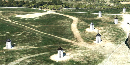 Ultralight Sightseeing - Spain - Don Quixote - Man of La Mancha Windmills
