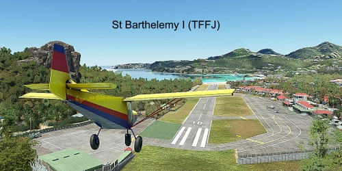 Ultralight Sightseeing - St Barthelemy - Gustaf III - Steep Hill Descent