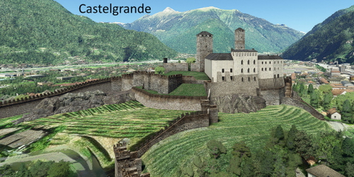 Ultralight Sightseeing - Switzerland - Bellinzona - Castelgrande - Montebello - Sasso Corbaro