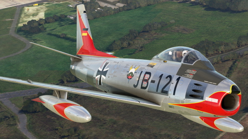 Shrike F-86 ( Canadair CL13 Mk.5 ) Luftwaffe 1./JG-72 , Leck ca. 1963