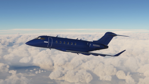 Simfederation Challenger 350 Navy Blue Livery - 8K