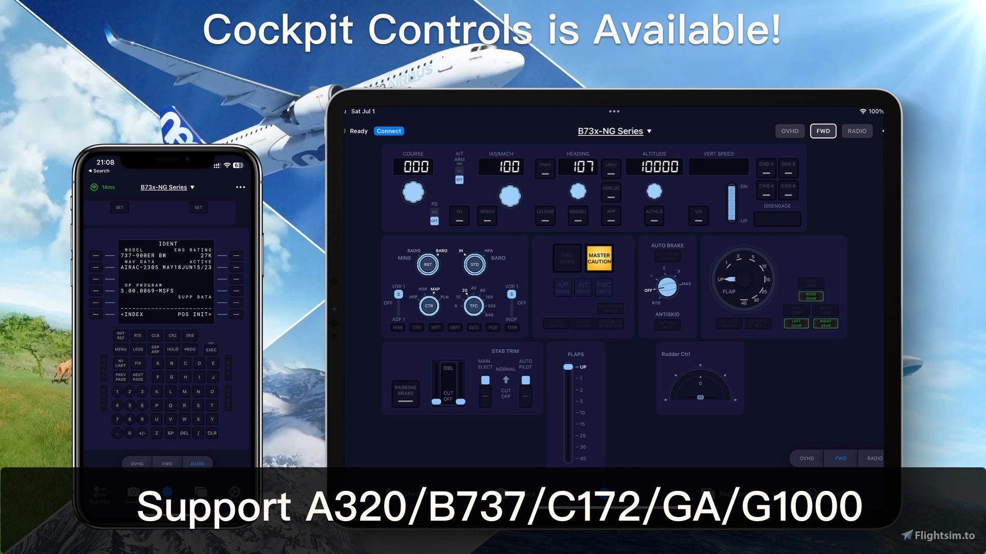 SimFlyLinker - Remote Control,  CDU, MCDU, Checklist and photo/video taking on your mobile device - Image 2