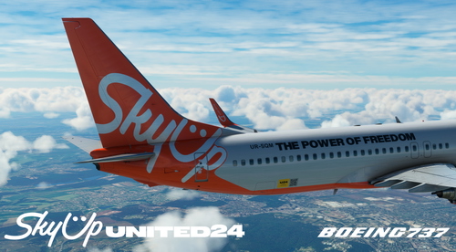 SkyUp Airlines I UNITED24 I UR-SQM I [4K] I PMDG 737-800