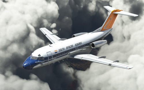 South African Airways F28-1000 ZS-DYM Fictional