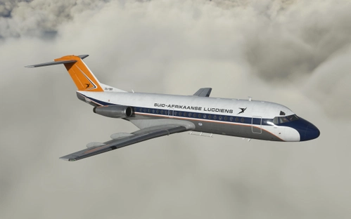 South African Airways F28-2000 ZS-SBF 1970's Fictional