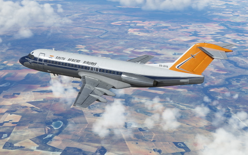 South African Airways F28-4000 ZS-DYO Fictional