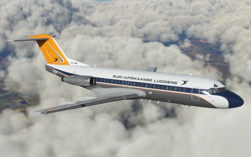 South African Airways F28-4000 ZS-SBH 1970's Fictional