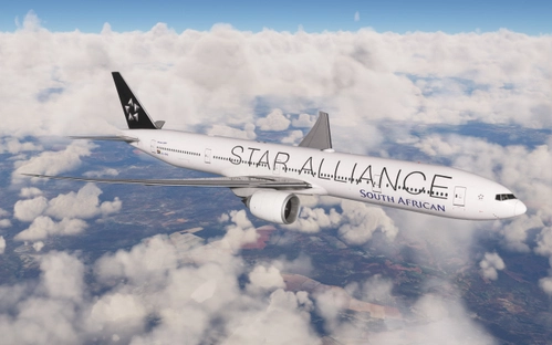 South African Airways Star Alliance Boeing 777-300ER PMDG ZS-SRQ (Fictional)