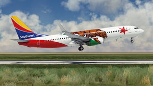Southwest Airlines "California One" w/Cabin PMDG 737-8H4 thumbnail 2