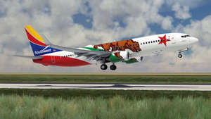 Southwest Airlines "California One" w/Cabin PMDG 737-8H4 thumbnail 6