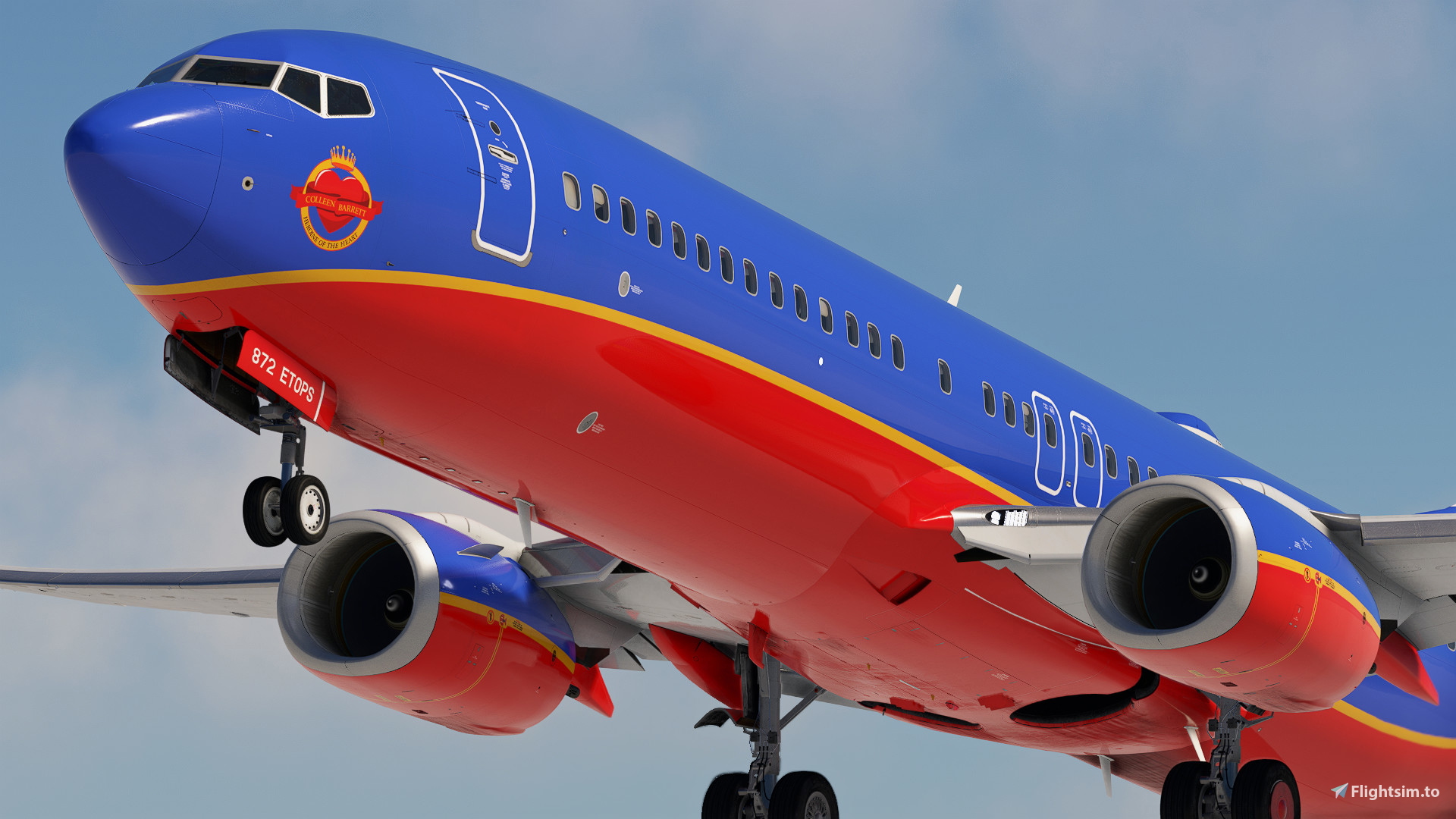 Southwest Airlines "Colleen Barrett" Canyon Blue Retro w/Cabin PMDG 737-8H4 - Image 1