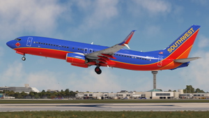 Southwest Airlines "Colleen Barrett" Canyon Blue Retro w/Cabin PMDG 737-8H4 thumbnail 3