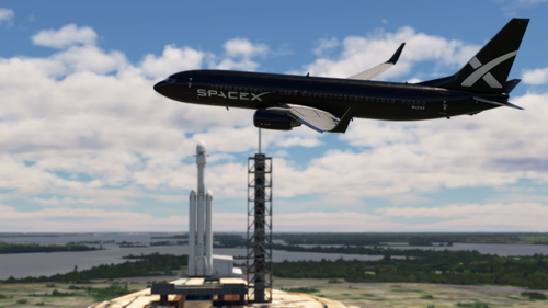 SpaceX ✈ PMDG 737 BBJ2 ✈ Fictional