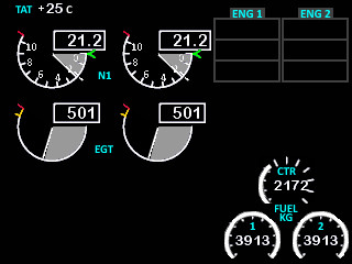 SPAD.neXt FIP PMDG 737 EICAS Gauge