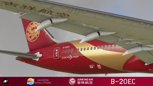 [SPECIAL] Horizon Sim B789 Juneyao Air 吉祥航空 "Oriental Ruby" B-20EC 8K thumbnail 3
