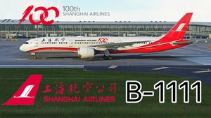 [SPECIAL] Horizon Sim B789 Shanghai Airlines 上海航空 "100th Aircraft" B-1111 8K thumbnail 2