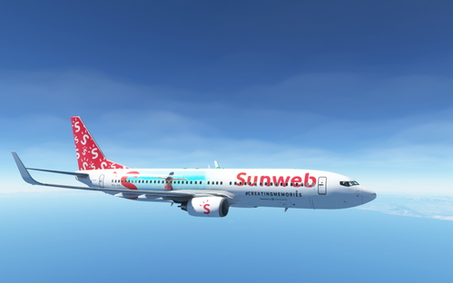 PMDG B737-800 Sunweb (transavia PH-HSJ) + Interior