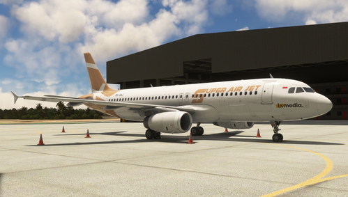[8K/4K] Super Air Jet ("tsmedia." c/s) PK-SAJ for Fenix Simulations A320 V2