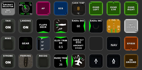 SWS PC-12 StreamDeck XL & PLUS profile & AAO Scripts