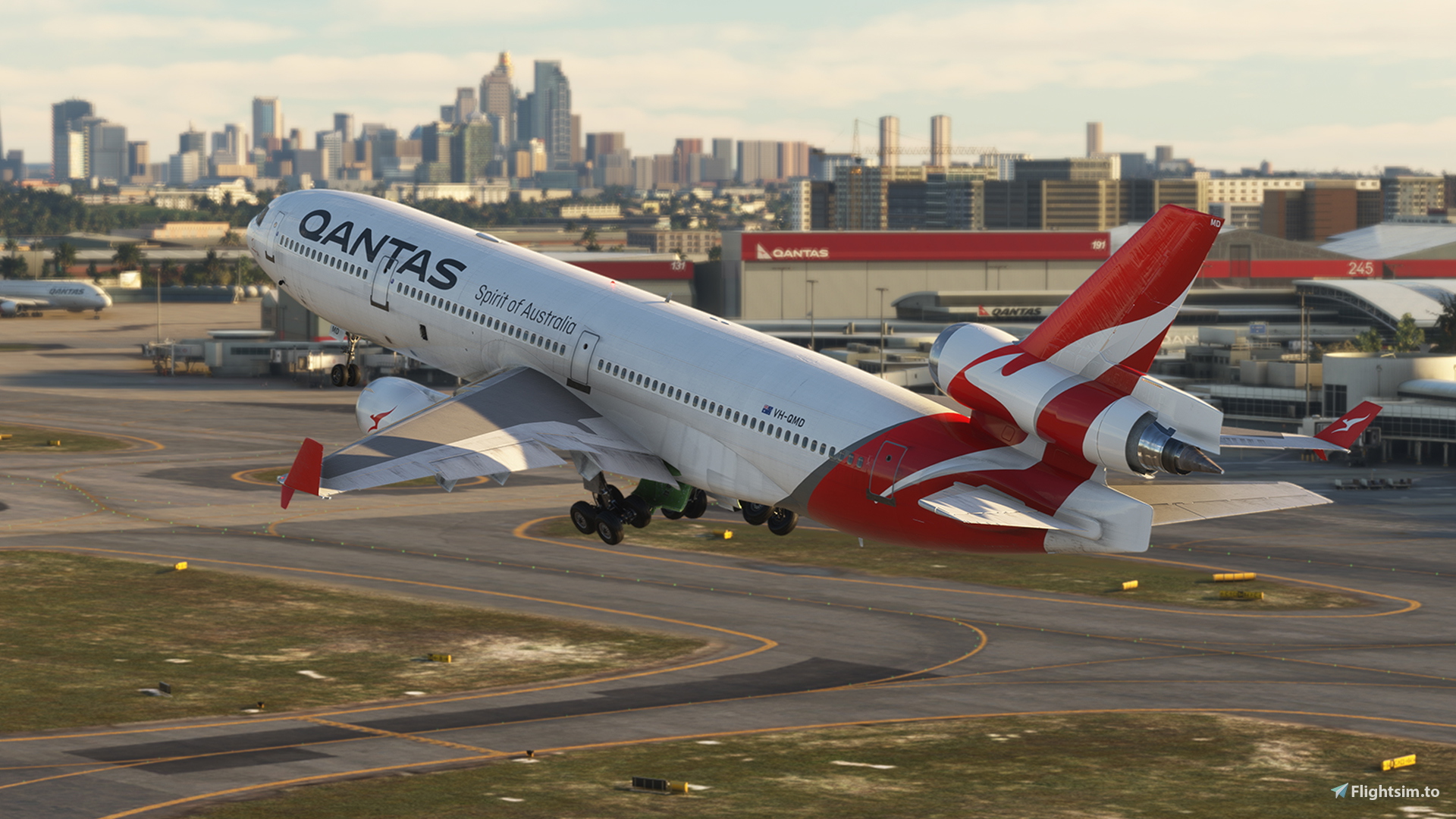 TFDi MD-11 Qantas 2016 VH-QMD - Image 1
