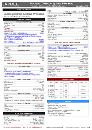 Tornado - Checklist & Procedures thumbnail 3