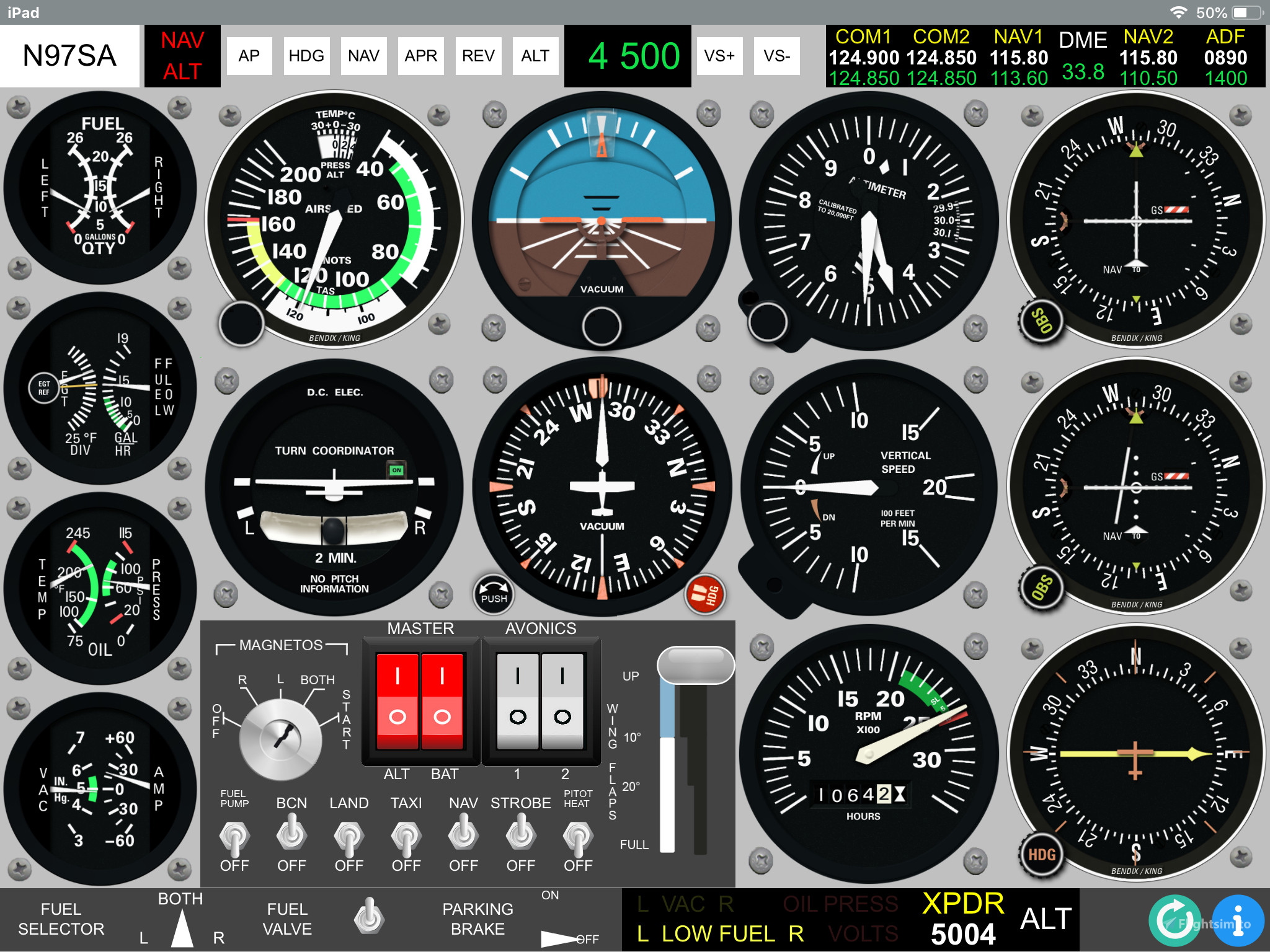 Touch panel for Cessna 172 for Microsoft Flight Simulator | MSFS