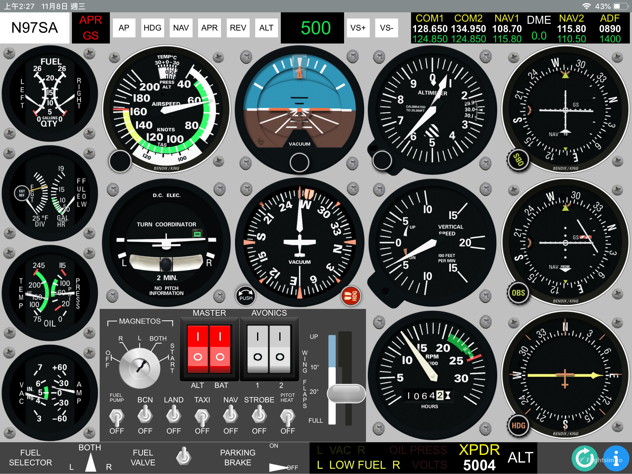 Touch panel for Cessna 172 for Microsoft Flight Simulator | MSFS
