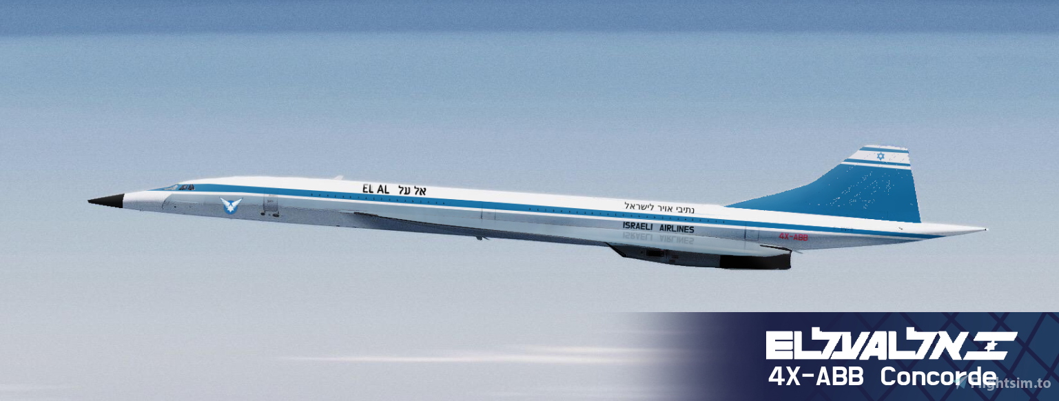 Two Liveries of EL AL (60s, 70s) Concorde for Microsoft